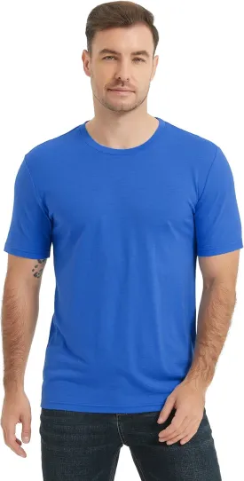 100% Merino Wool T Shirts for Men, Short Sleeve Lightweight Undershirt, No-Odor Base Layer