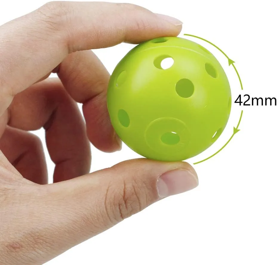100 Pack Practice Golf Balls Airflow Hollow Plastic Golf Balls Practice Trainingor Driving Range, Swing Practice, Home Pool Balls