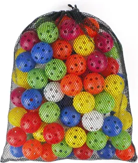 100 Pack Practice Golf Balls Airflow Hollow Plastic Golf Balls Practice Trainingor Driving Range, Swing Practice, Home Pool Balls