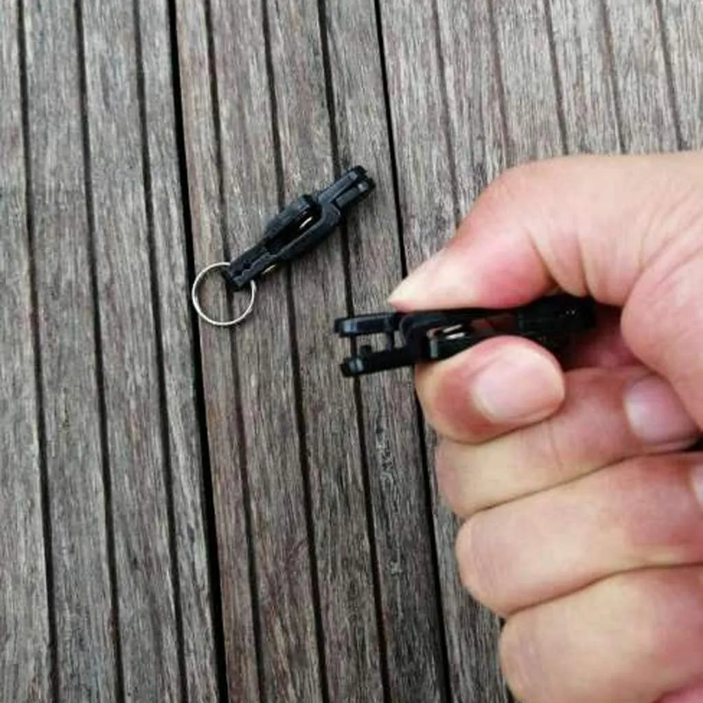 10pcs Fishing Line Clips with O Shaped Rings Snap Weight Release Clip for Offshore Fishing Planer Board Kite Heavy Tension Snap Release Clip Downriggers Outrigger Release Clips -Black