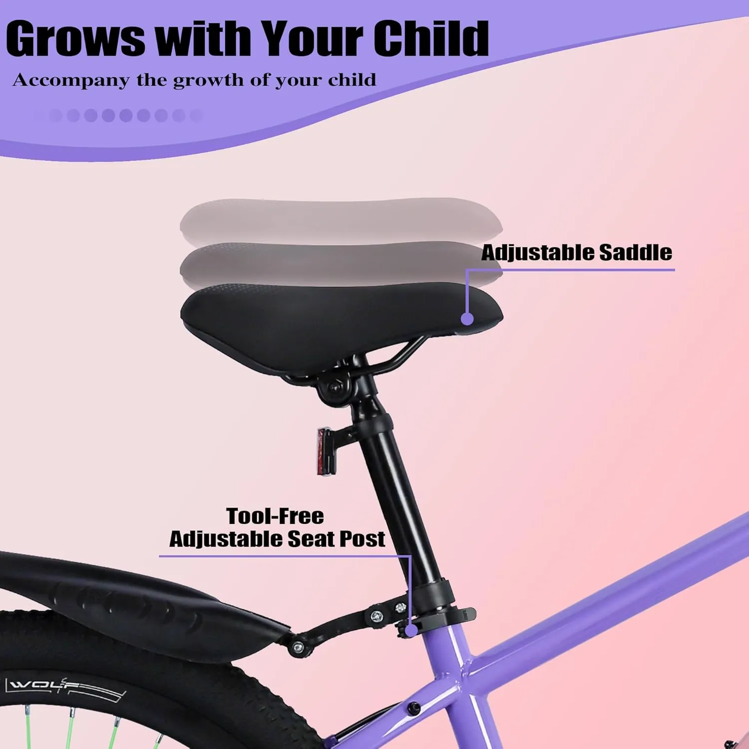 20 24 Inch Kids' Mountain Bike, Front Suspension Fork Kids' Bicycles for Boys Girls, Single Speed Bikes for Girls Boys Ages 8-12, Front and Rear Disc Brakes, Adjustable Seat Height
