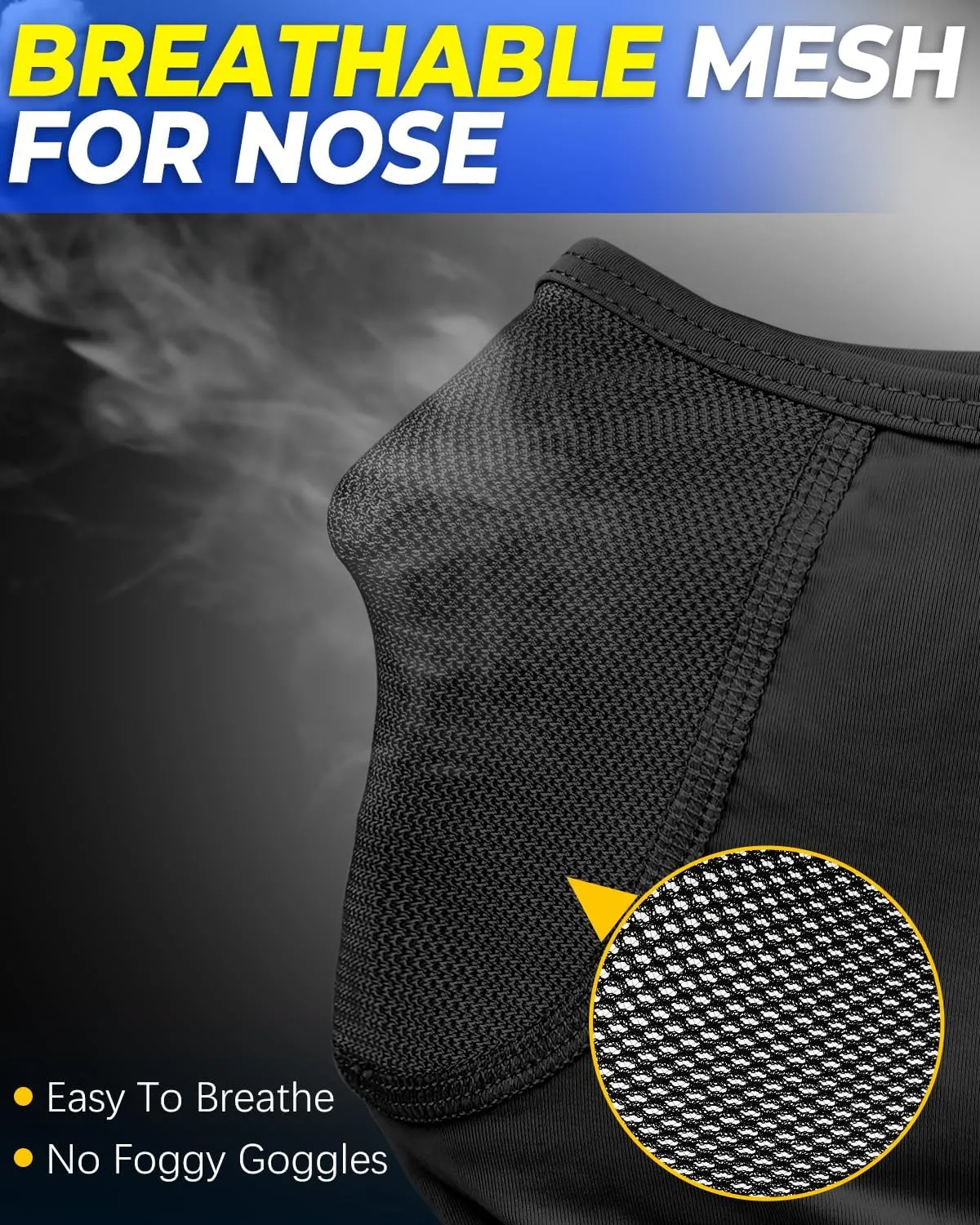 3-in-1 Cooling Breathable Balaclava Face Mask with Nose Mesh Sun UV Protection Hood Full Head Cover Men Women Hiking Outdoor