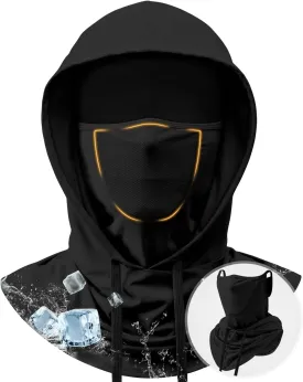 3-in-1 Cooling Breathable Balaclava Face Mask with Nose Mesh Sun UV Protection Hood Full Head Cover Men Women Hiking Outdoor