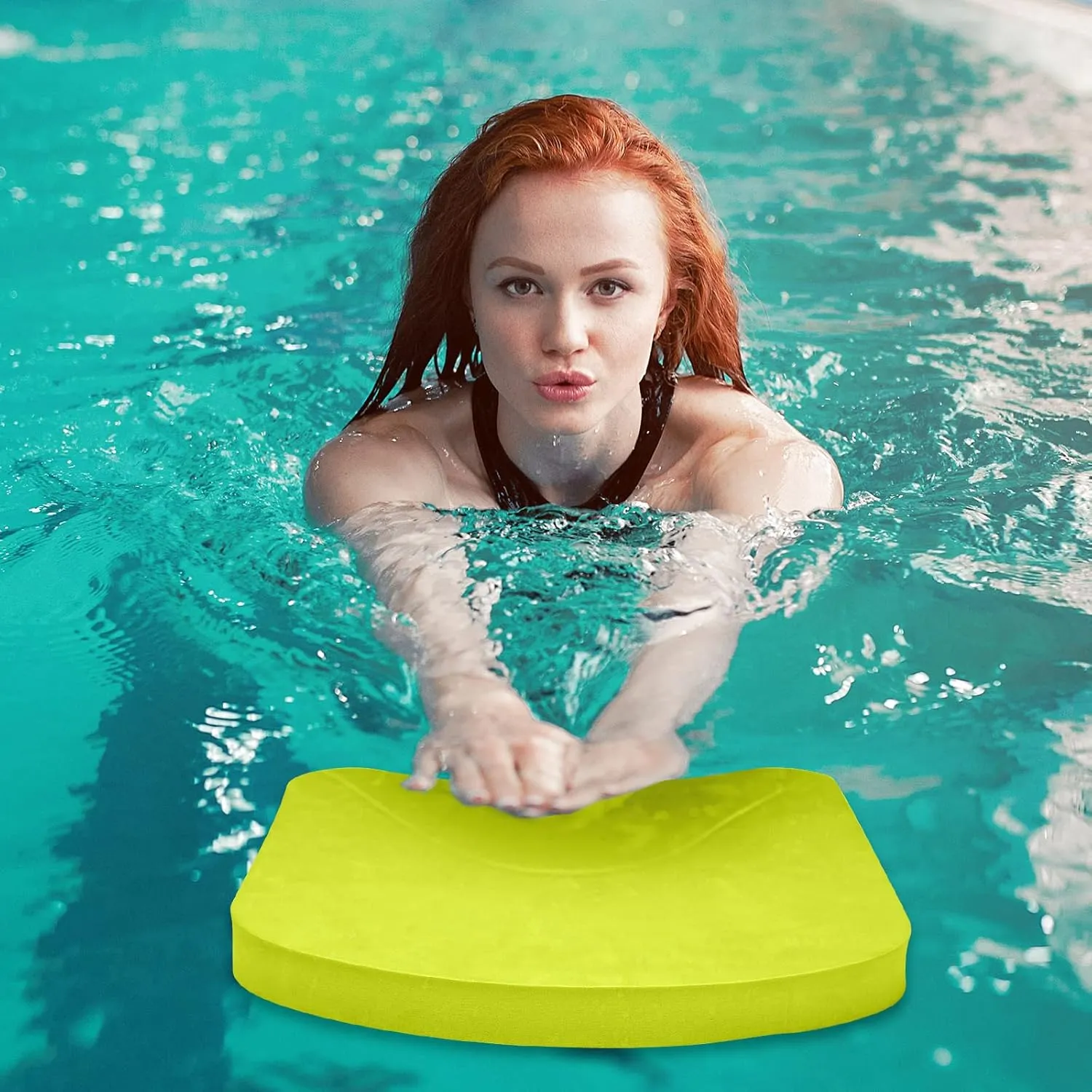 3 Pcs EVA Foam Swimming Kickboard Water Pool Training Swimming Aid Swim Board with Non Slip Edges for Adults Kids Beginner Swimmers Float Exercise Equipment, 3 Colors