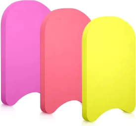3 Pcs EVA Foam Swimming Kickboard Water Pool Training Swimming Aid Swim Board with Non Slip Edges for Adults Kids Beginner Swimmers Float Exercise Equipment, 3 Colors