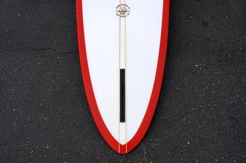 9'2" Wedge Noserider Red Rail Longboard Surfboard (Poly)