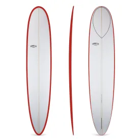 9'2" Wedge Noserider Red Rail Longboard Surfboard (Poly)