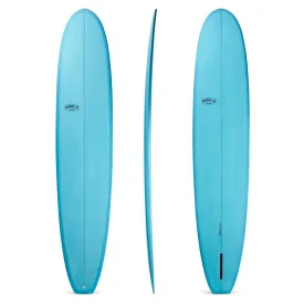 9'8" Classic Longboard Surfboard Aqua Resin Tint (Poly)