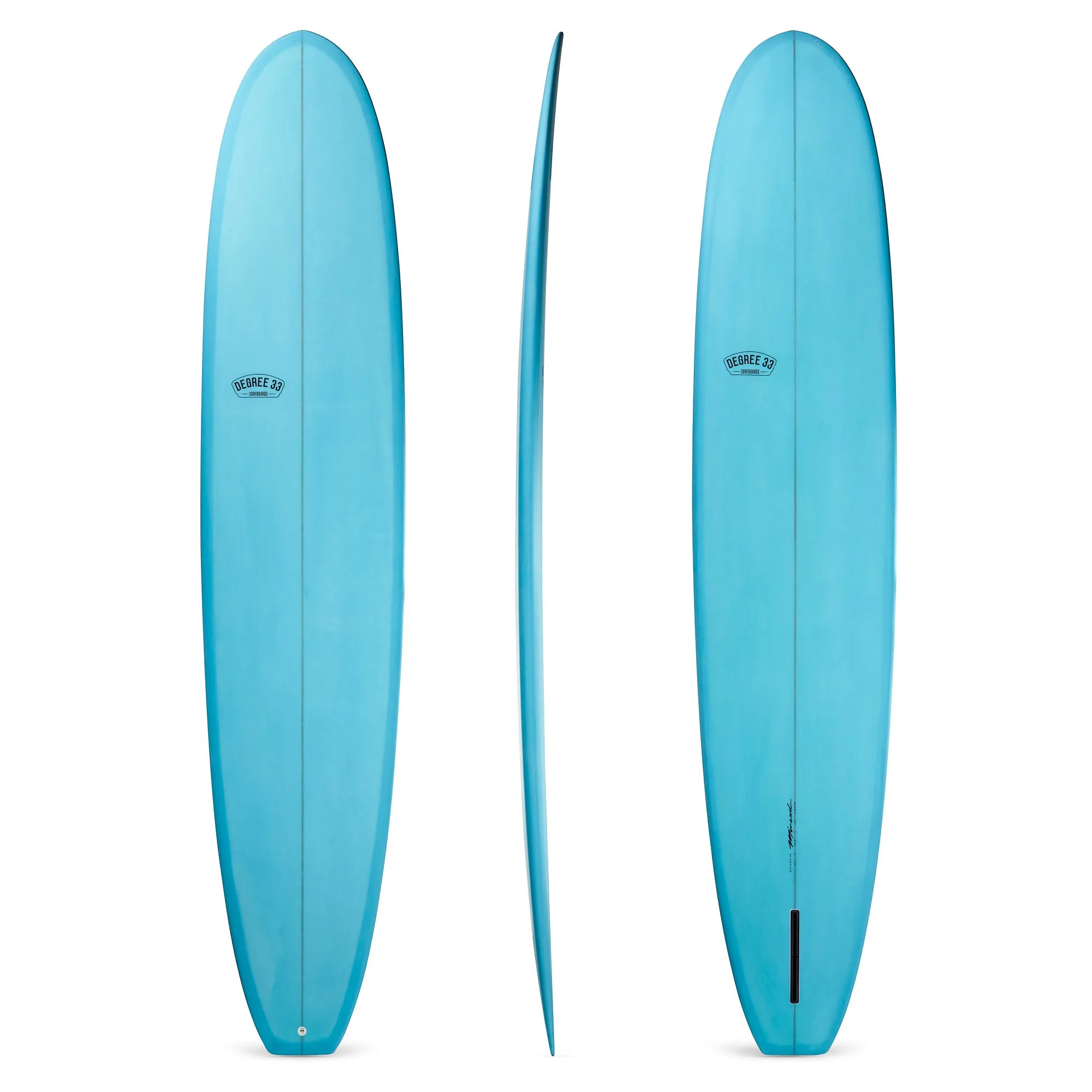 9'8" Classic Longboard Surfboard Aqua Resin Tint (Poly)