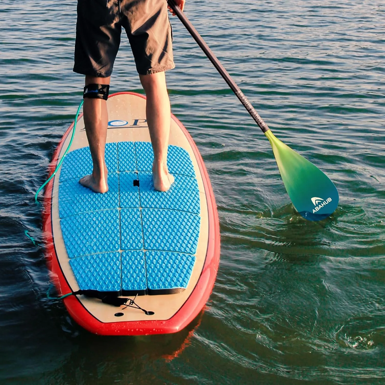 Abahub Carbon Fiber SUP Paddles, 1 x 3 Section Adjustable 67" - 86" Carbon Fiber Shaft, Lightweight Stand-up Paddle Oars for Paddleboards, with a Carrying Bag