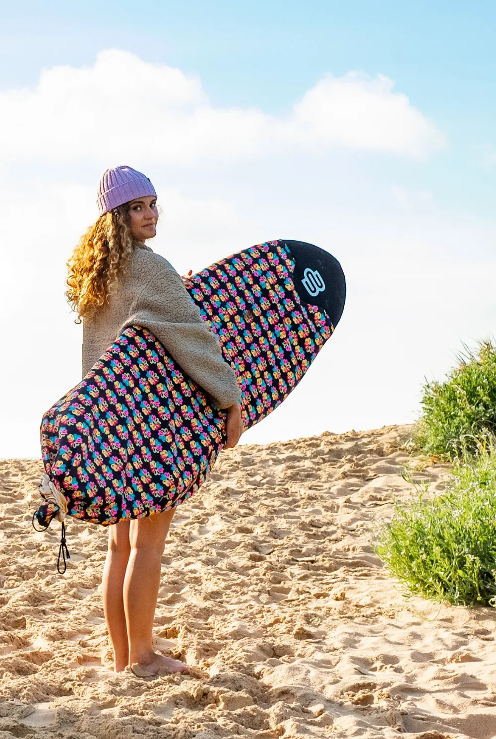 Alien Love Flower -  Longboard  Surfboard Cover