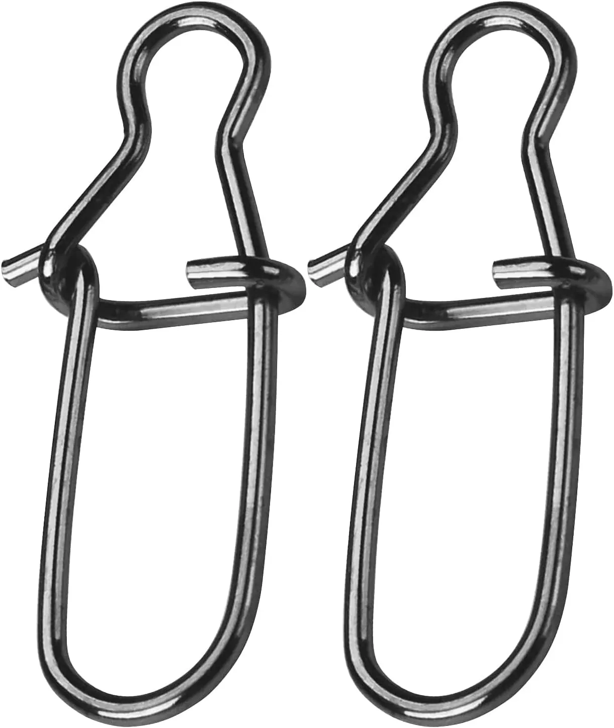 AMYSPORTS High Strength Fishing Snap Clip Duo Lock Snap Swivel Stainless Quick Change Fishing Snaps Solid Black Nickel 26lb-220lb