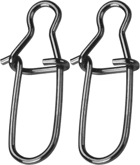 AMYSPORTS High Strength Fishing Snap Clip Duo Lock Snap Swivel Stainless Quick Change Fishing Snaps Solid Black Nickel 26lb-220lb