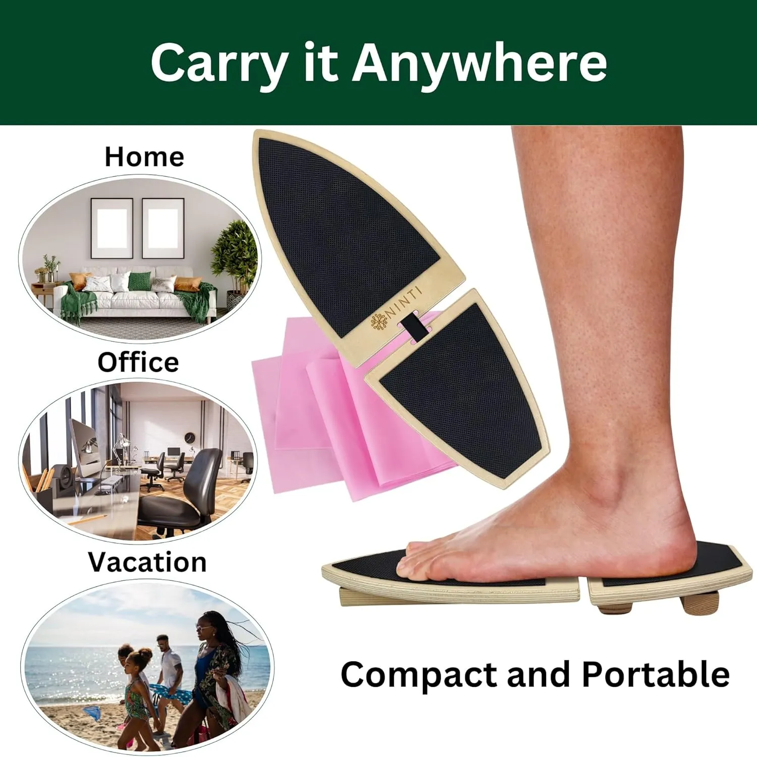 Balance Trainer, Foot Balance Board, Foot Strengthener. Used as Rehabilitation and Physical Therapy Equipment for Increase Stability, Recovery, Foot and Ankle Strengthener. Balance Training Equipment