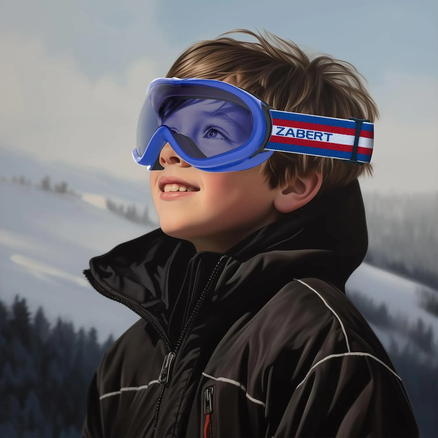 Big kids Ski Goggles for kids Age 6-14 Years Old Youth,Oversized OTG Over Glasses
