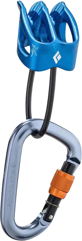 Black Diamond Big Air ATC XP Belay Device and Rocklock Screwgate Locking Carabiner Package for Rock Climbing