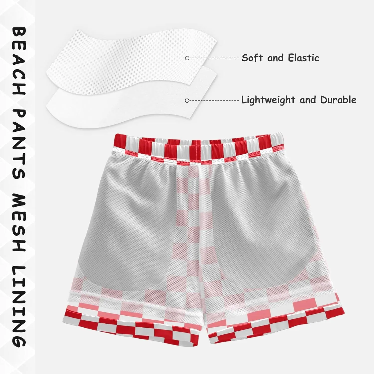 Boys Swim Trunks Black White Buffalo Check Plaid Toddler Swim Shorts Bathing Suit Swimsuit Toddler Boy Swimwear 2T 20205720