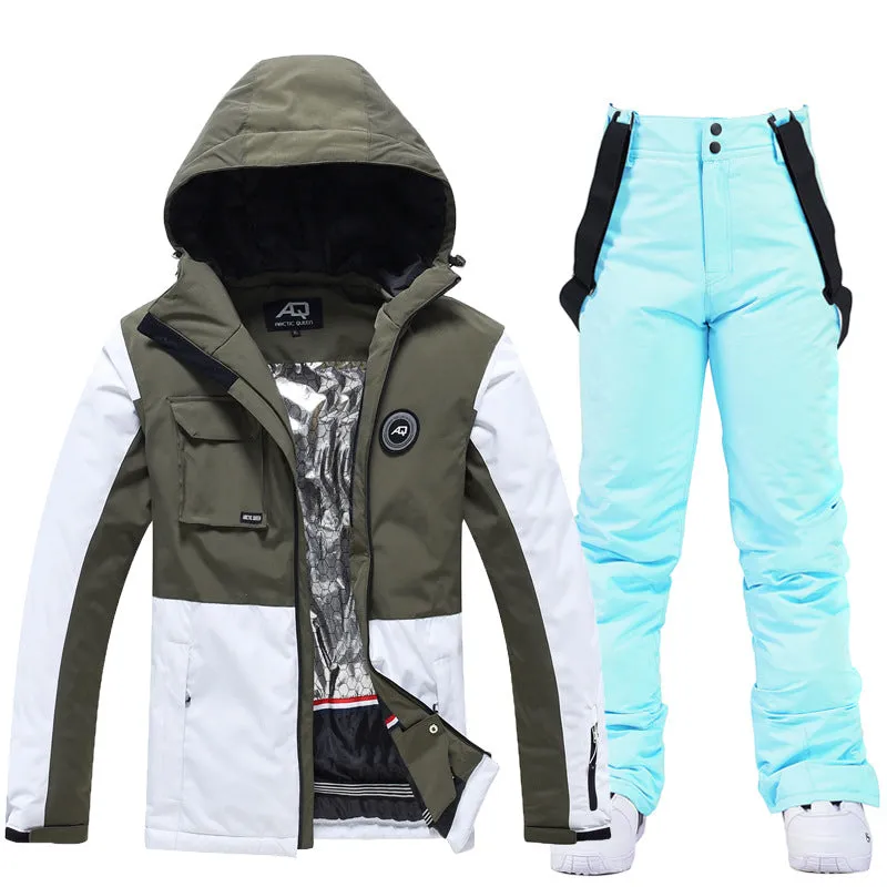 Couple Skiing & Snowboard Suits Set