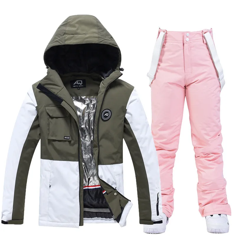 Couple Skiing & Snowboard Suits Set