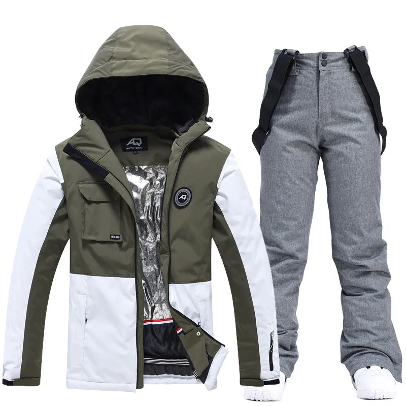 Couple Skiing & Snowboard Suits Set