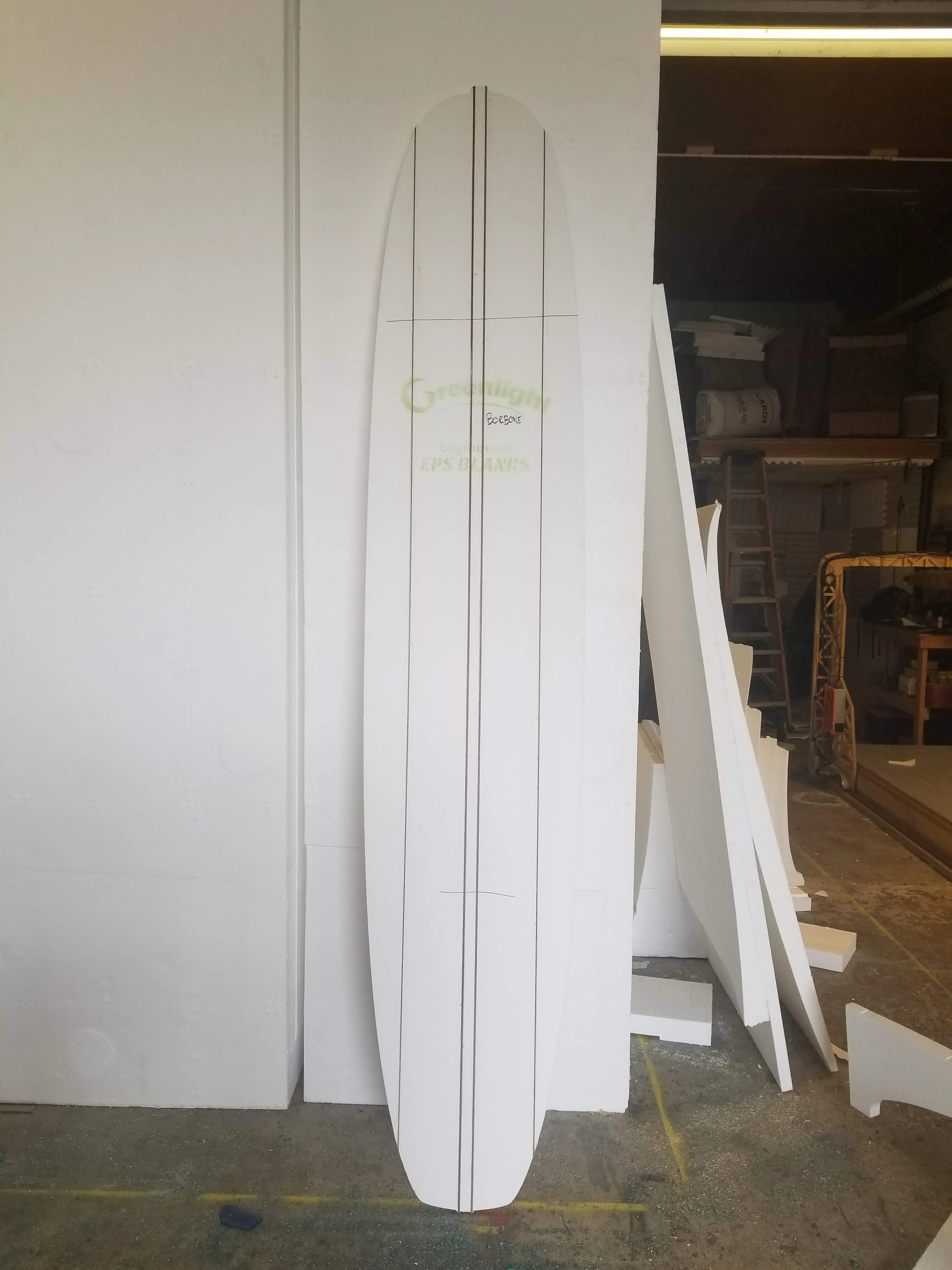 Custom Designed Engineered EPS Foam Blank 7'7" - 8'11" Long