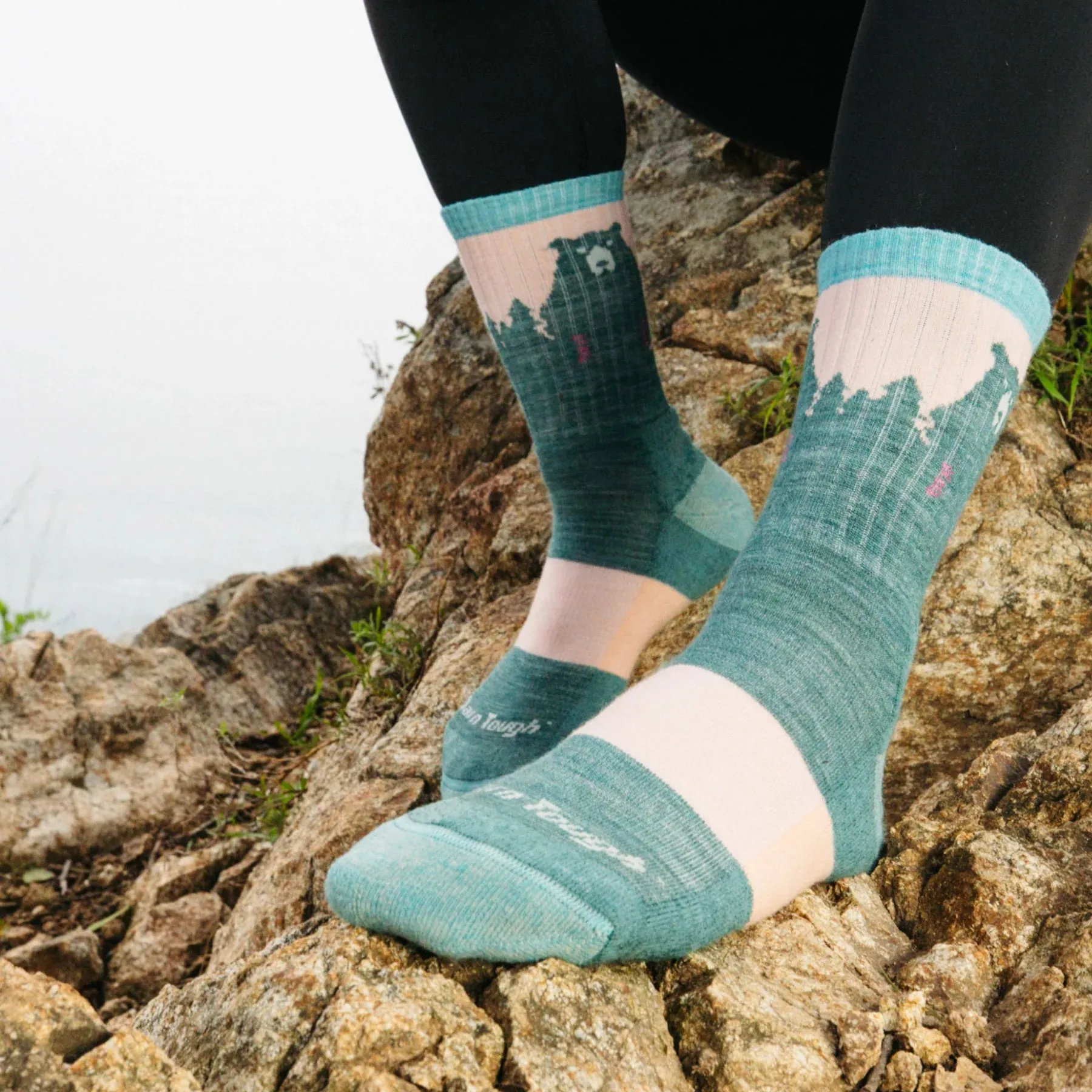 Darn Tough Women's Bear Town Micro Crew Lightweight with Cushion Socks