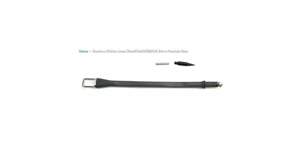 Duotone Chicken Loop (Trust/Click/WSB/Foil) 24cm Freestyle Grey