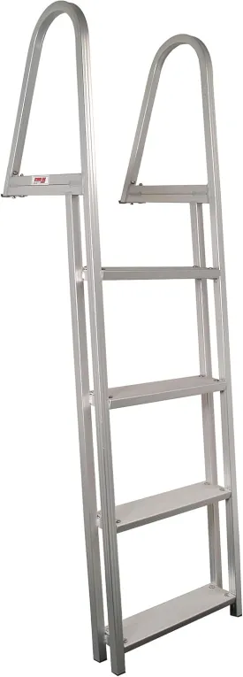 Extreme Max 3005.3380 Heavy Duty Aluminum Pontoon & Dock Ladder - 4 Steps, 15" Wide Steps, 45" Below-Deck Reach, 300 lbs. Weight Capacity