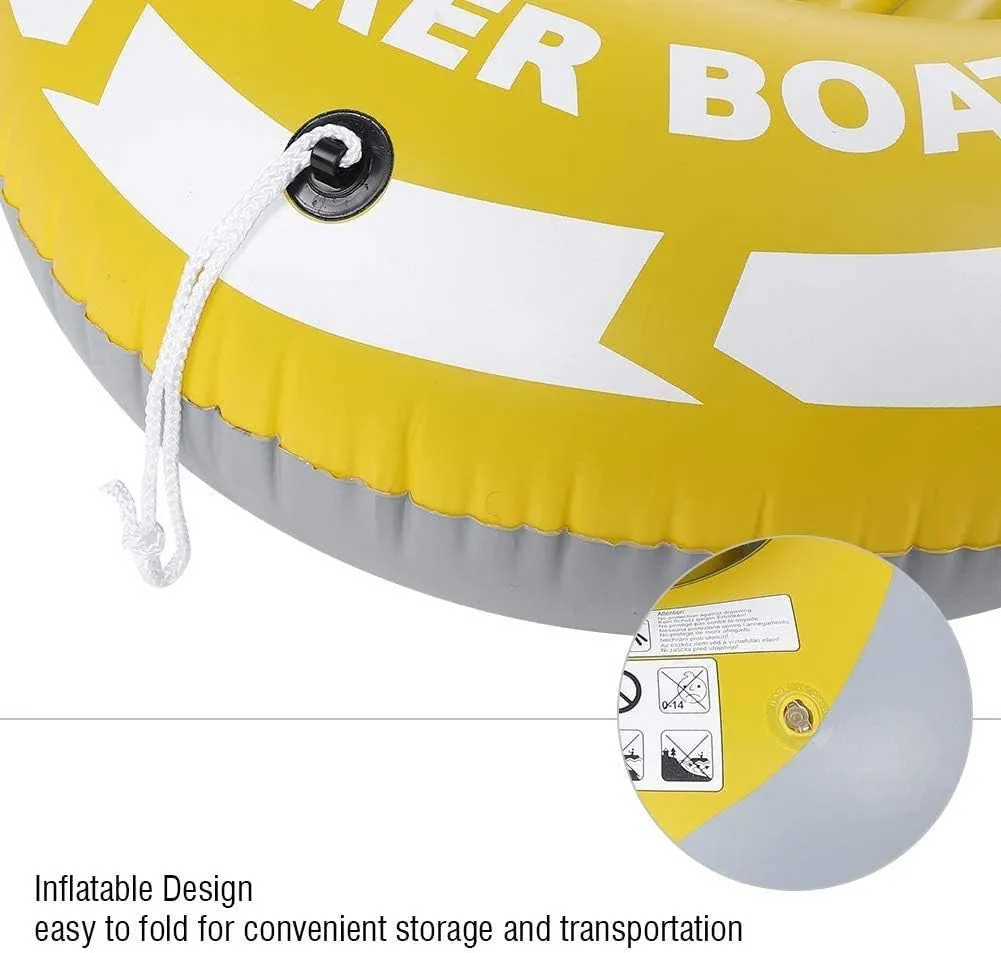 Inflatable Kayak, Fishing Boat Folding Dinghy Rowing Boats, Rubber Explorer Boat Canoe for Adults Water Sports,2person Boat