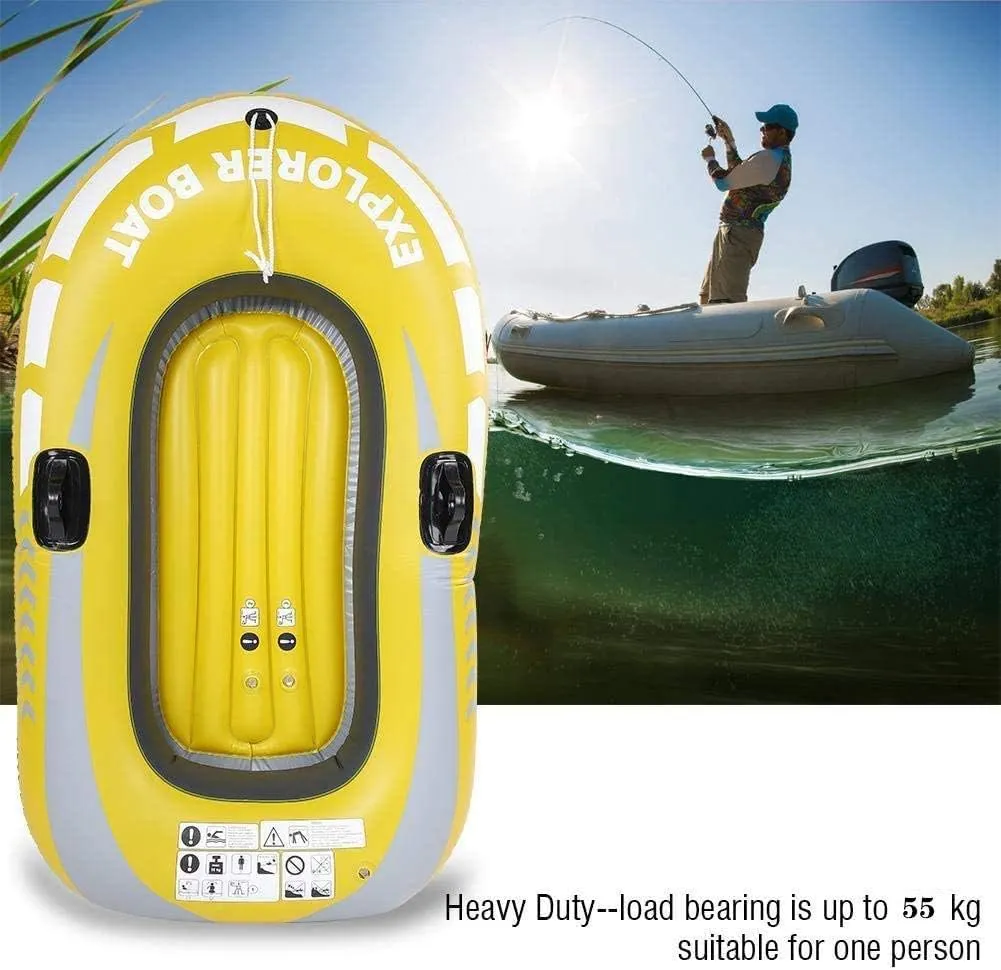 Inflatable Kayak, Fishing Boat Folding Dinghy Rowing Boats, Rubber Explorer Boat Canoe for Adults Water Sports,2person Boat