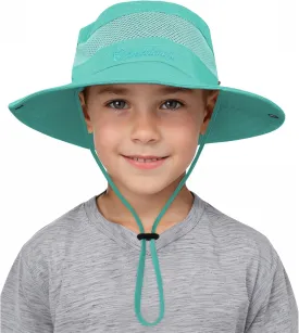 Kids Sun Hat UPF 50  Sun Protective Bucket Hat for Kids Boys Girls Wide Brim Summer Beach Fishing Safari Adjustable Hat