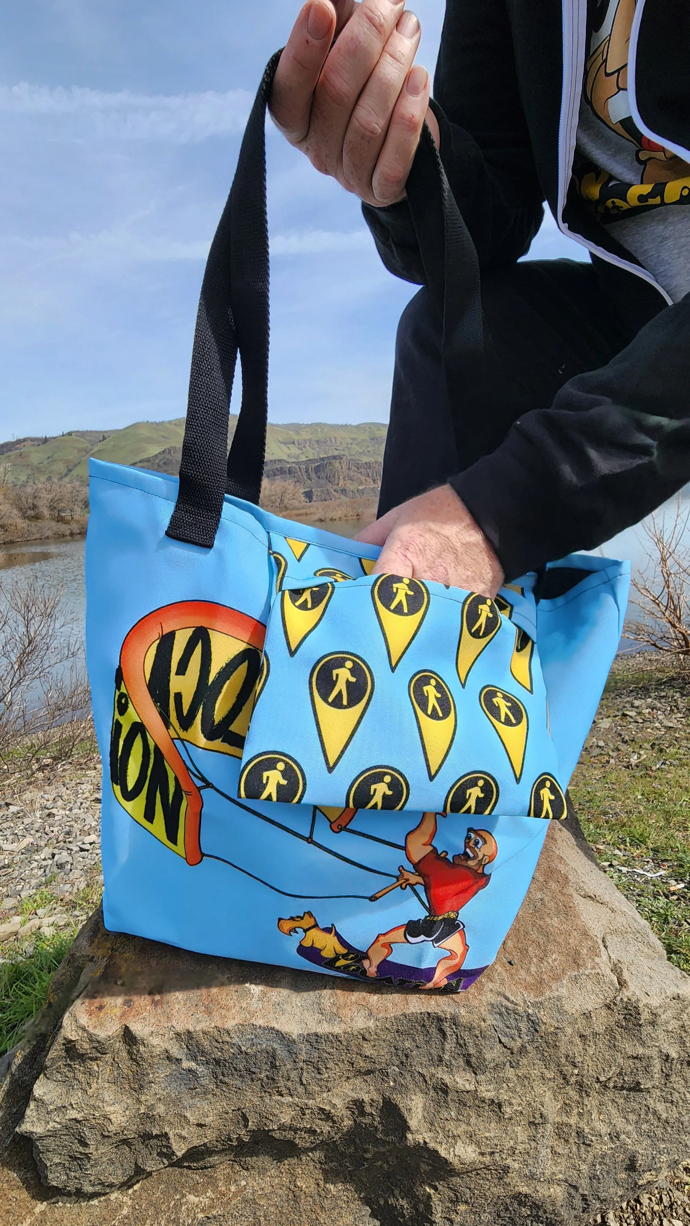Kiteboarding Beach Bag (sky blue)