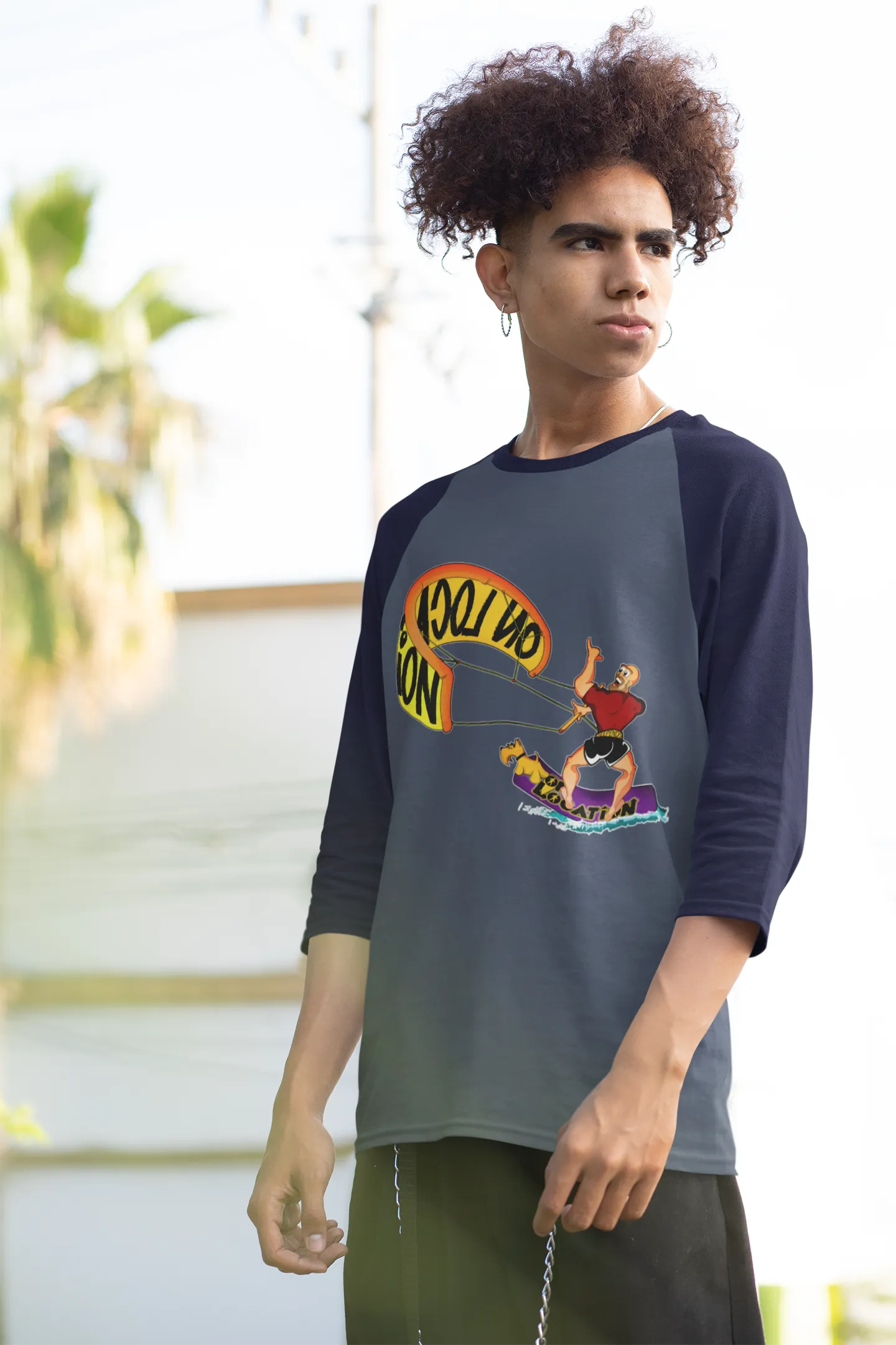 Kiteboarding Unisex Raglan Shirt (multiple colors)