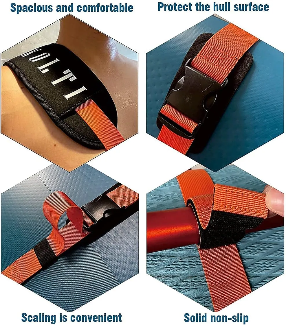 Kolti Paddle Board Carry Strap, Adjustable Heavy-Duty SUP Carrying Support Strap for Surfboard Stand Up Paddleboard Canoe Longboard Carry Belt Paddle Board Accessories