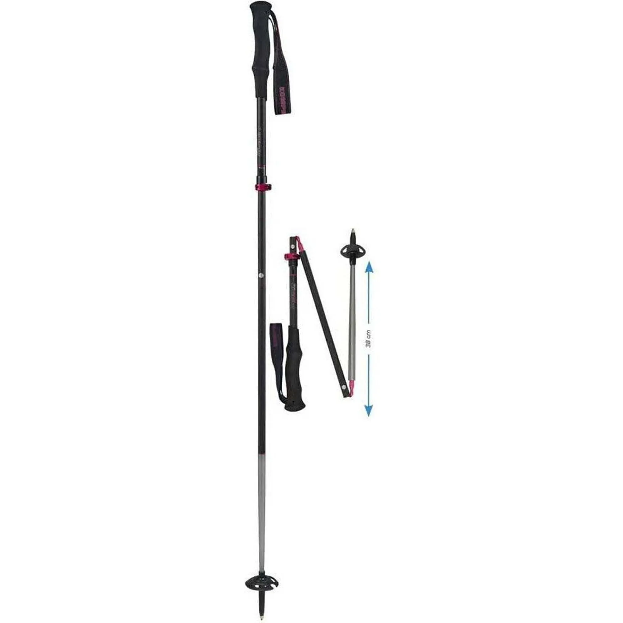 Komperdell Carbon FXP4 Expedition Vario Compact Telescopic Ski Poles
