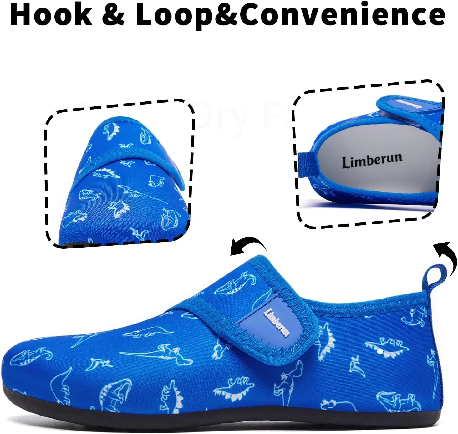 Limberun Water Shoes Kids Boys Girls Swim Aqua Sports Shoes Quick-Dry Barefoot Lightweight Pool Beach Non Slip Socks for Toddler Shoe
