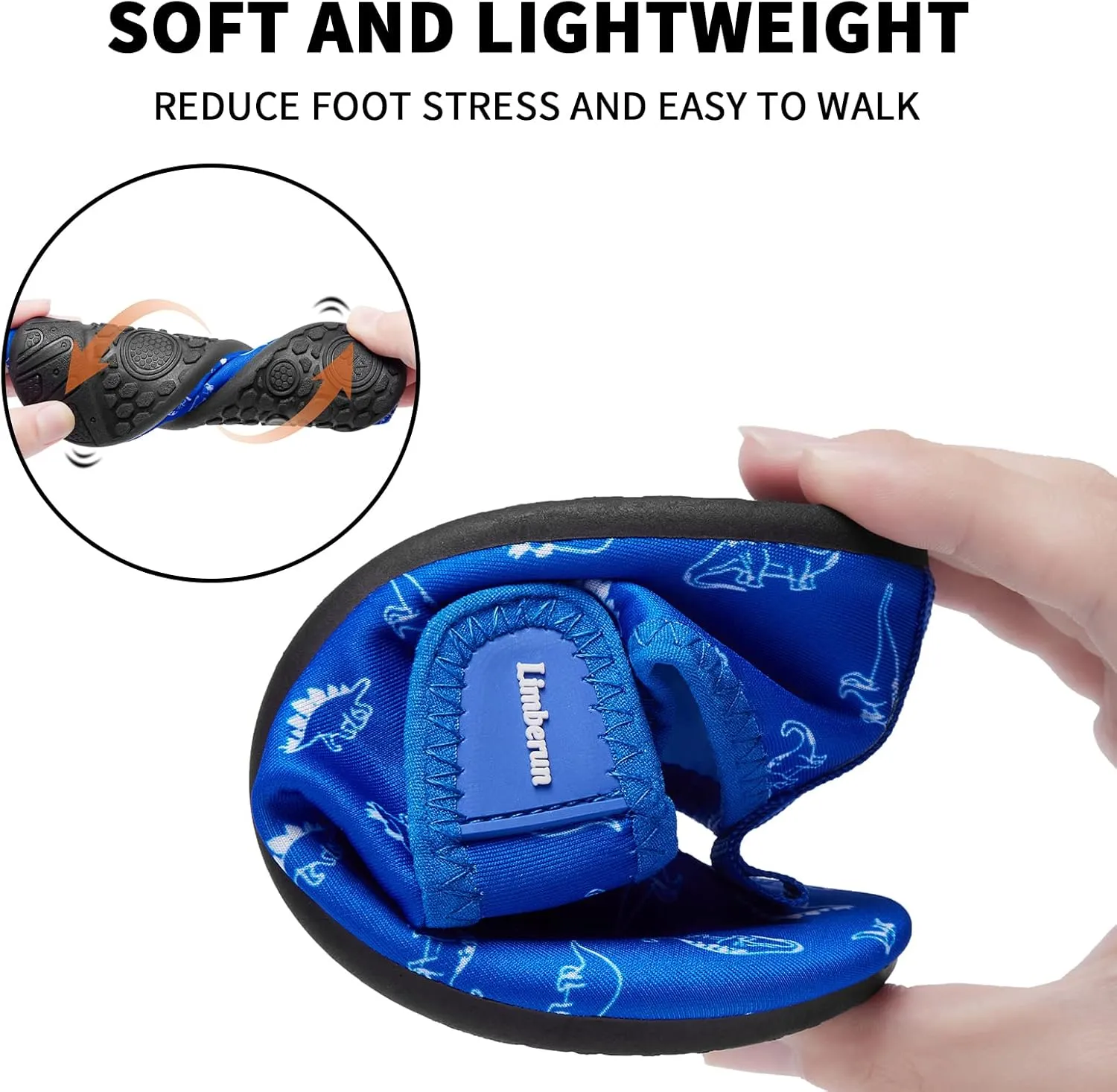 Limberun Water Shoes Kids Boys Girls Swim Aqua Sports Shoes Quick-Dry Barefoot Lightweight Pool Beach Non Slip Socks for Toddler Shoe