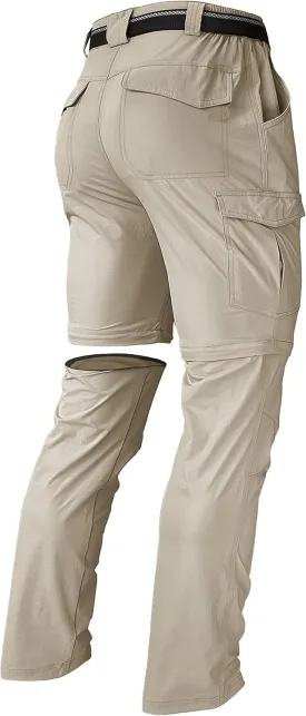 Men's Hiking Pants Convertible Zip Off Lightweight Waterproof Quick Dry Outdoor Fishing Travel Safari Camping
