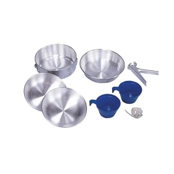 Mess Kit - 2 Man Aluminum - Polished