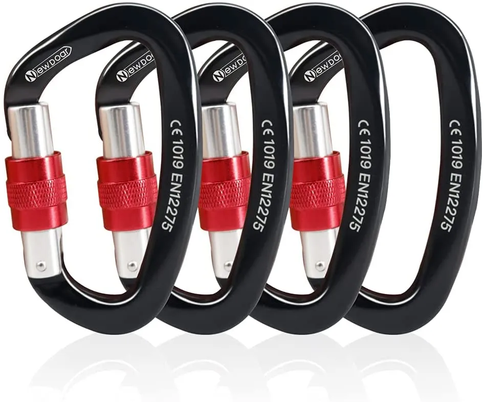 NewDoar Heavy Duty Locking Clips 24KN/5400lbs,Screwgate Locking for Keychain Dog