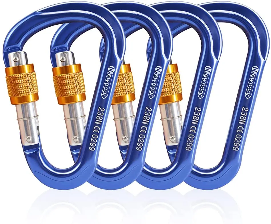 NewDoar Heavy Duty Locking Clips 24KN/5400lbs,Screwgate Locking for Keychain Dog