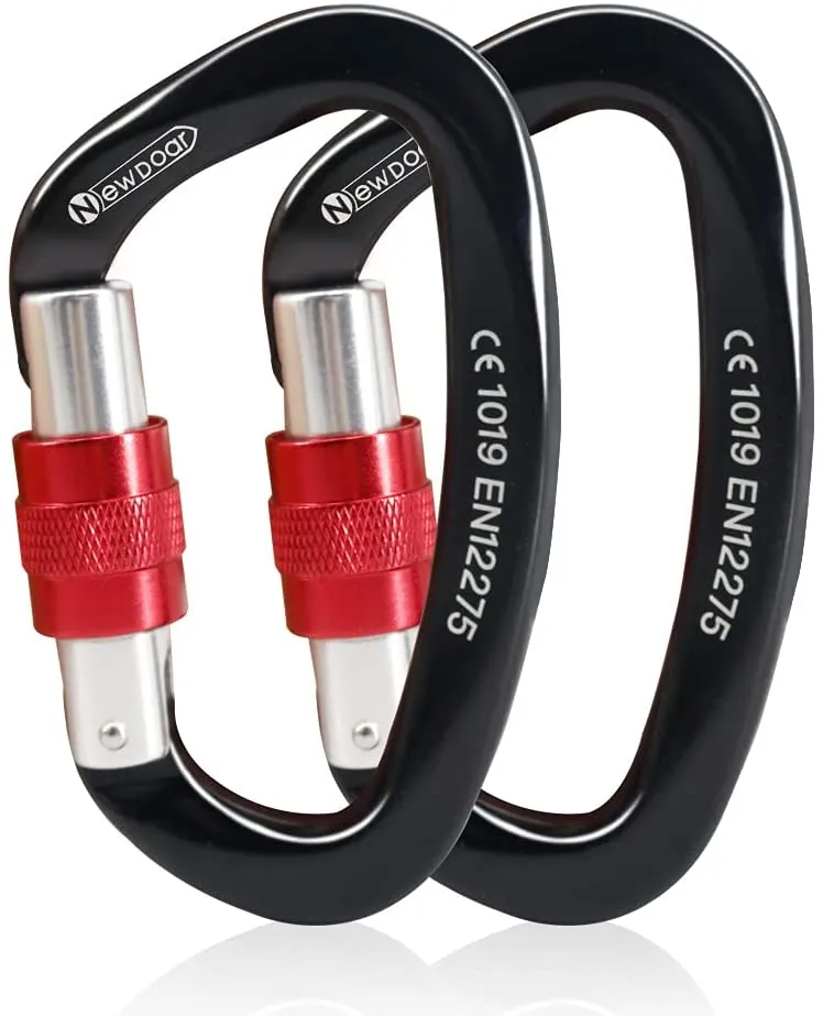 NewDoar Heavy Duty Locking Clips 24KN/5400lbs,Screwgate Locking for Keychain Dog