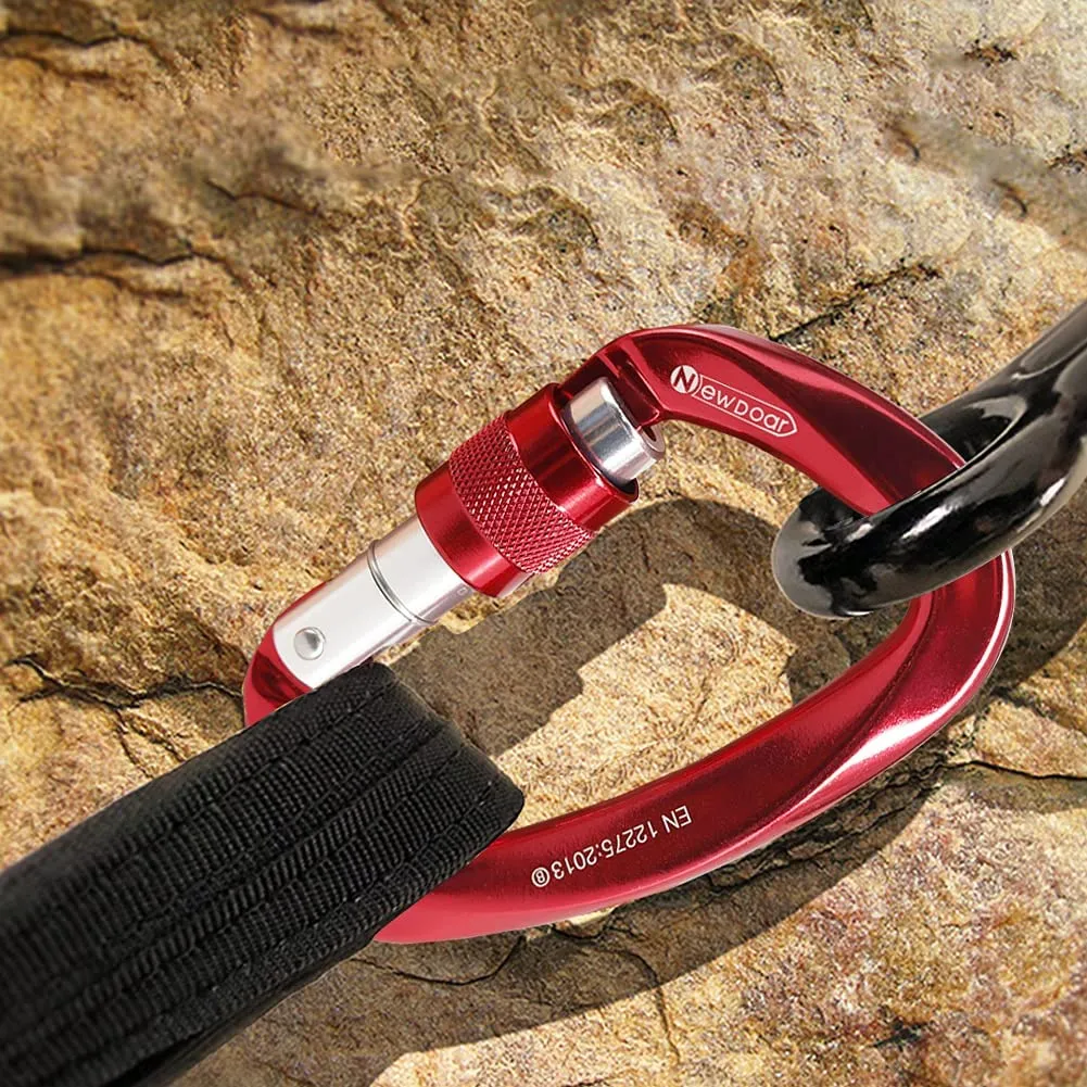NewDoar Heavy Duty Locking Clips 24KN/5400lbs,Screwgate Locking for Keychain Dog