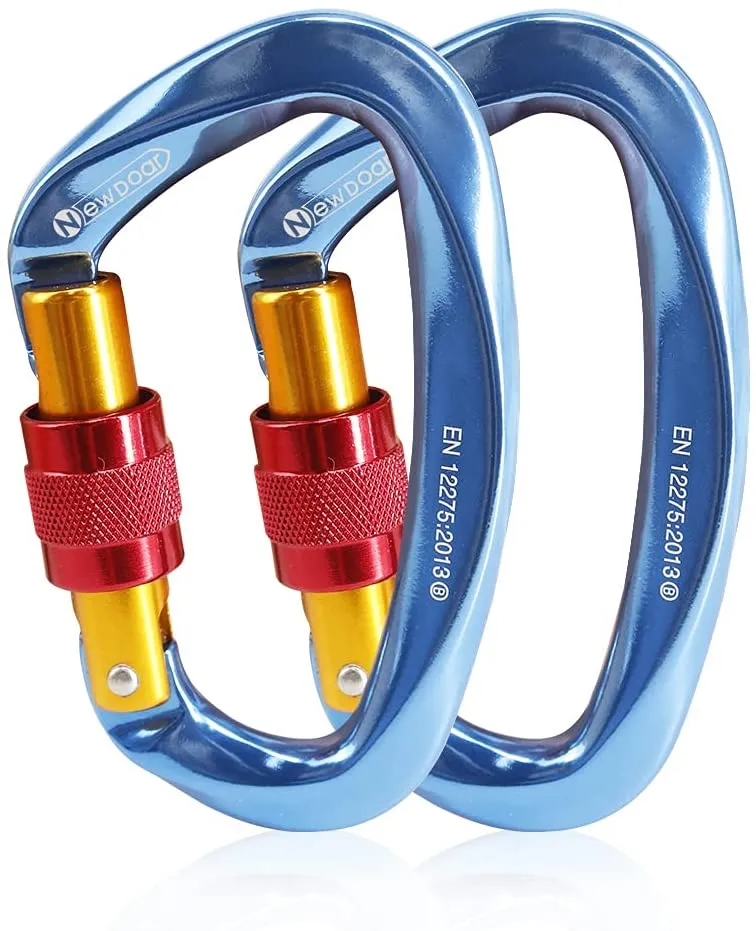 NewDoar Heavy Duty Locking Clips 24KN/5400lbs,Screwgate Locking for Keychain Dog