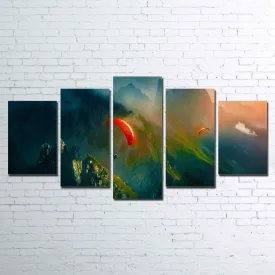 Paraglide 5 Piece Wall Art