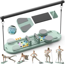 Pilates Board,Multifunctional Rebound Abdominal Board,Foldable Pilates Reformer Set,Ab Core Trainer Machine,Ab Board,Exercise Board,Abs Workout Equipment for Women Men Home Gym Equipment