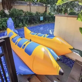 Rafting Boat, Inflatable Entertainment Banana Boat, 6-Person Inflatable Banana Boat Park Amusement Facilities