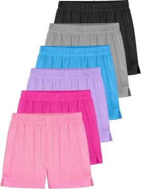 Resinta Girls Athletic Mesh Shorts Basketball Soccer Active Sports Gym Shorts for Youth Kids