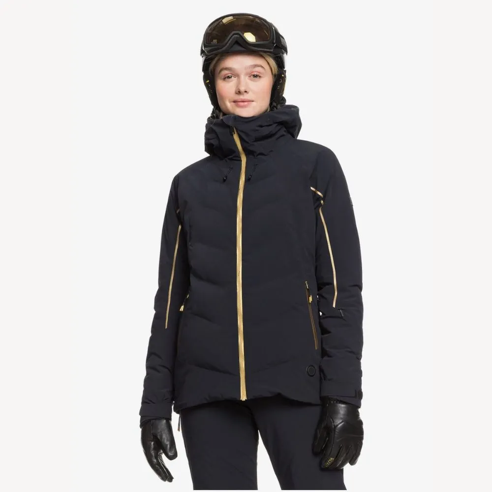 Roxy Premiere Womens Heated Ski Jacket - True Black