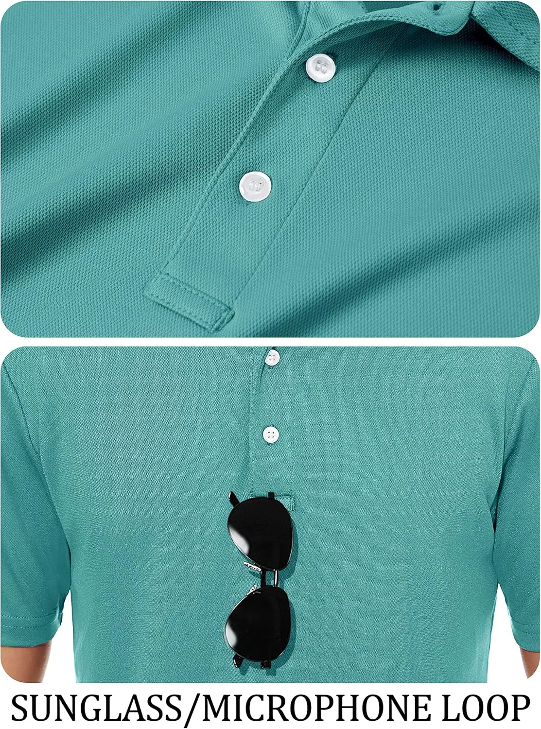 TACVASEN Mens Golf Shirt Dry Fit Mens Polo Shirts Short Sleeve Performance Golf Polos for Men with Collar Work Shirts